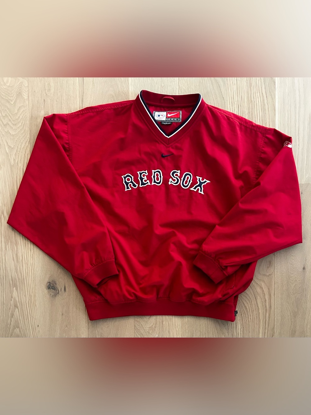 Men’s Nike Boston Red Sox MLB Baseball Center Swoosh Pullover Jacket